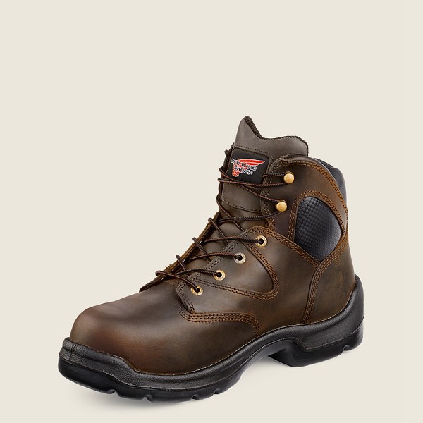 Red Wing Safety Boots Brown - Red Wing Mens Flexbond - 6-inch Toe Metguard - YSJOC-6138